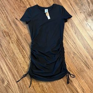 NWT Victorias Secret PINK size XS black ruched dress